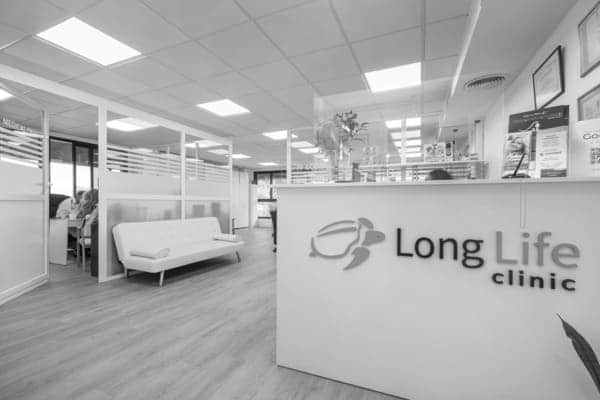 Long Life Clinic interior and medical team