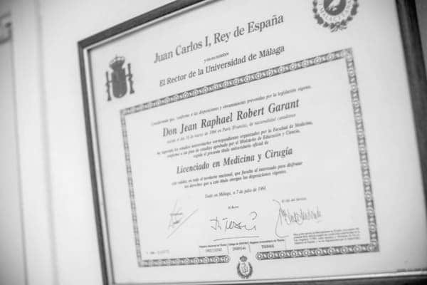Dr. Jean Garant Medical Degree Certificate