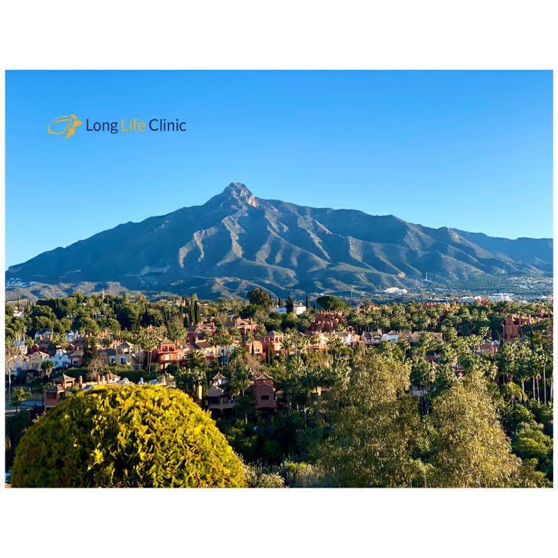 La Concha mountain view from Long Life Clinic Marbella